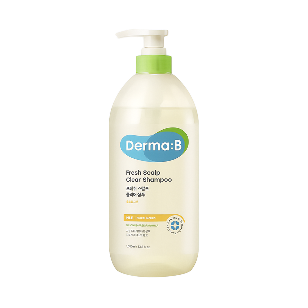 Derma:B Fresh Scalp Clear Shampoo Floral Green, 1000 ml.