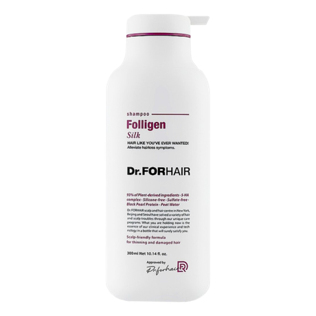 Бессульфатный шампунь для повреждённых волос Dr.Forhair Folligen Silk Shampoo (300ml)