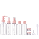 TRAVEL BOTTLING дорожный набор косметических емкостей, 7 шт. (Розовый)