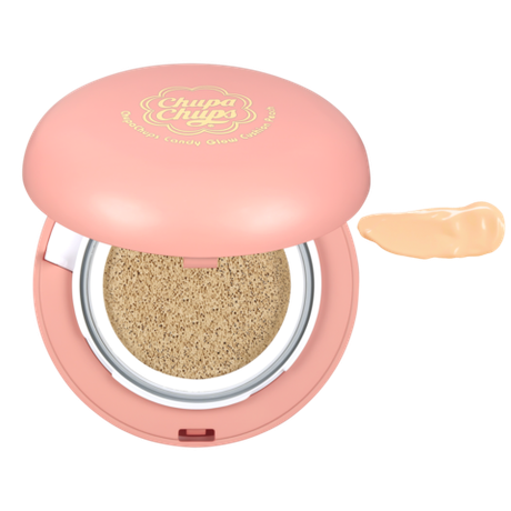 Тональный кушон с блюр-эффектом Chupa Chups Candy Glow Cushion Peach SPF 50+ PA++++ 3.0 Fair - Тон 3.0