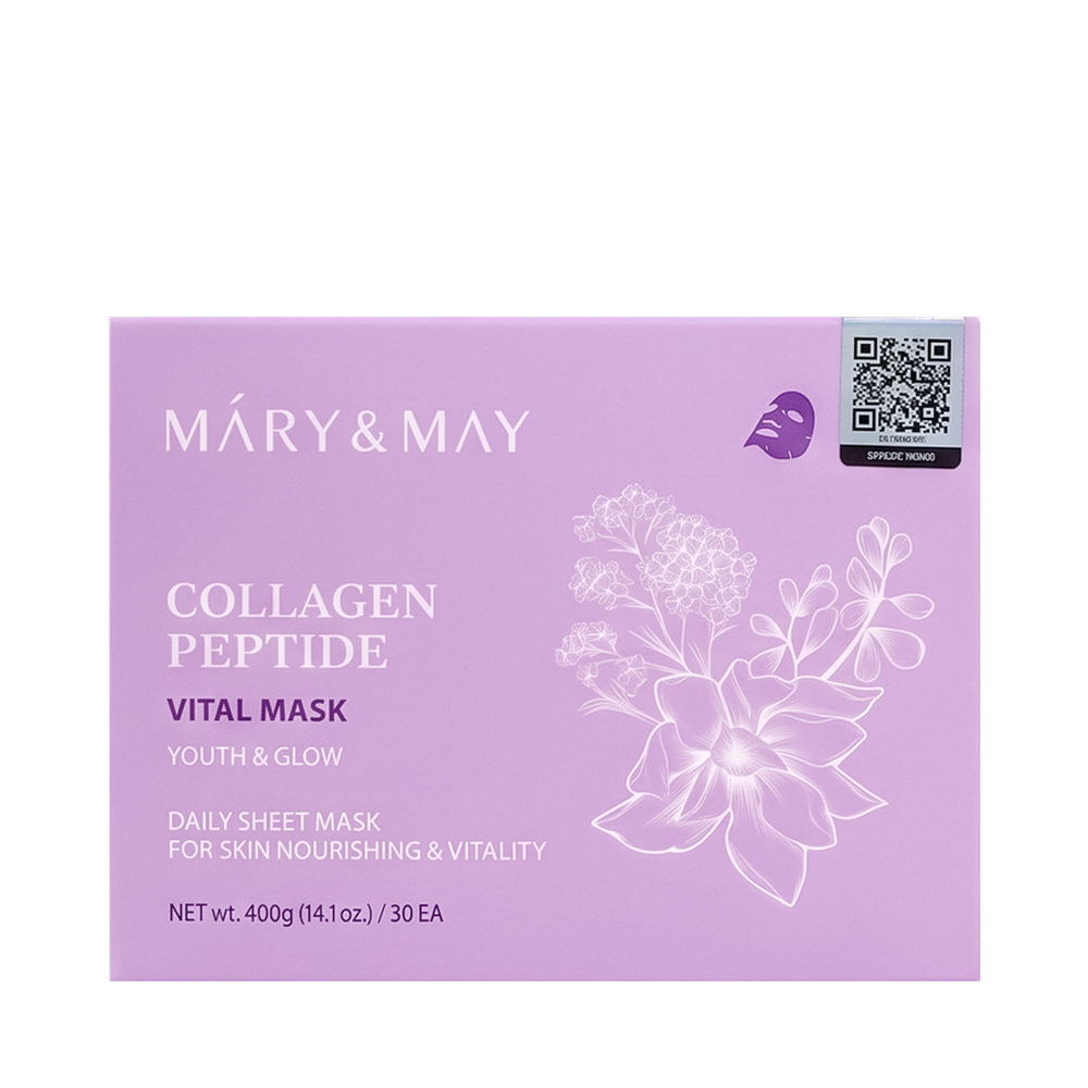 MARY&MAY Collagen Peptide Vital Mask, (30 шт. в упаковке)