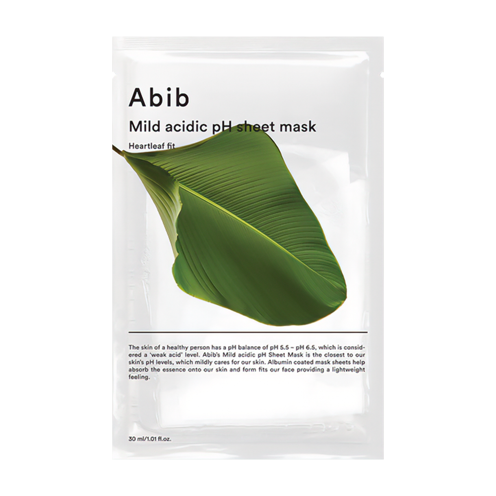 Успокаивающая слабокислотная маска с хауттюйнией Abib Mild Acidic pH Sheet Heartleaf Fit Mask