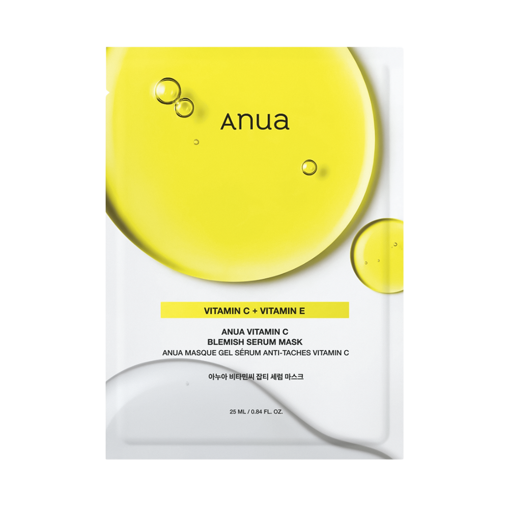 ANUA Green Lemon Vita C Blemish Serum Mask, 25 ml.