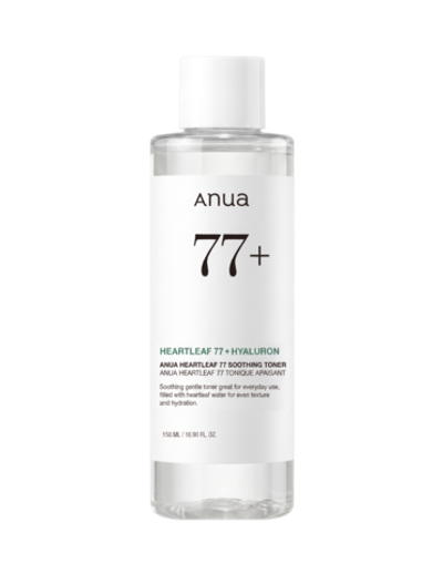 ANUA Heartleaf 77% + Hyaluron Soothing Toner, 150 ml.
