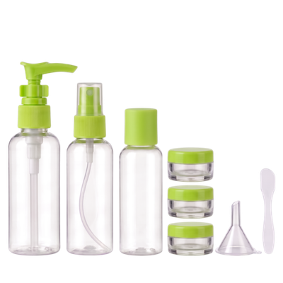 TRAVEL BOTTLING дорожный набор косметических емкостей, 6 шт. (Зелёный)