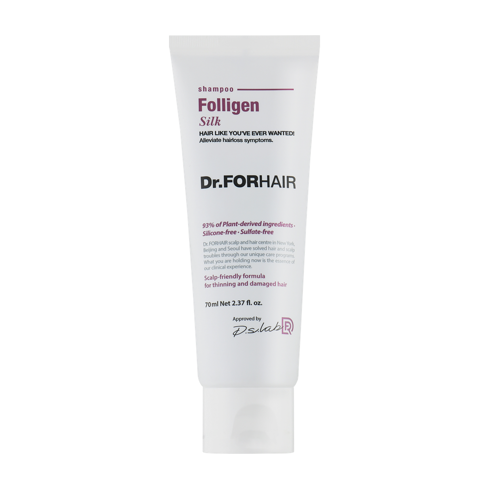 Бессульфатный шампунь для повреждённых волос Dr.Forhair Folligen Silk Shampoo (70ml)