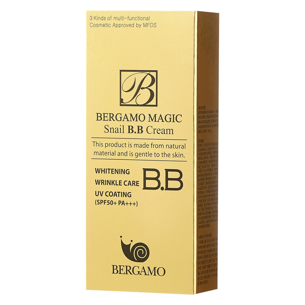 Bergamo BB-крем с муцином улитки Magic Snail BB Cream SPF50+ PA+++