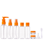 TRAVEL BOTTLING дорожный набор косметических емкостей, 7 шт. (Оранжевый)