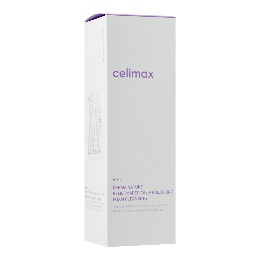 Слабокислотная очищающая пенка Celimax Derma Nature Relief Madecica pH Balancing Foam Cleansing