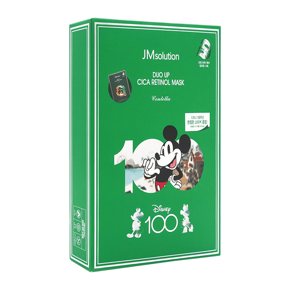 Восстанавливающая тканевая маска с центеллой и ретинолом JMsolution Mask Disney Duo Up Cica Retinol Centella