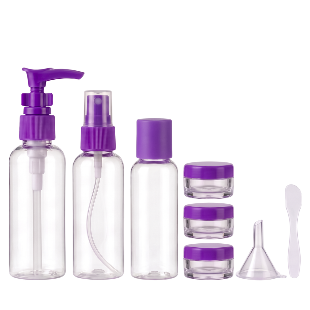 TRAVEL BOTTLING дорожный набор косметических емкостей, 6 шт. (Фиолетовый)