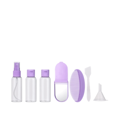 Набор дорожных контейнеров для косметики и ухода (Фиолетовый)