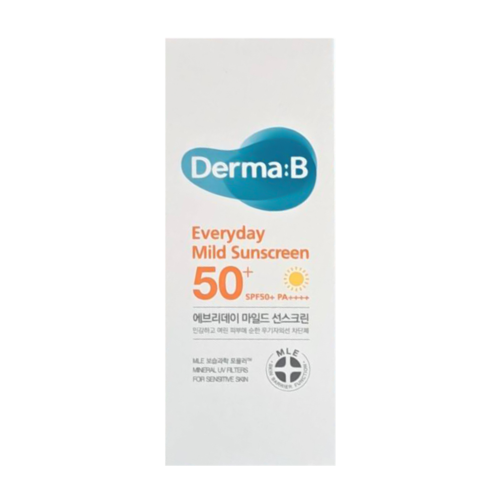 Мягкий солнцезащитный крем на каждый день Derma:B Everyday Mild Sunscreen SPF50+ PA++++