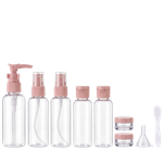 TRAVEL BOTTLING дорожный набор косметических емкостей, 7 шт. (Пыльно-розовый)