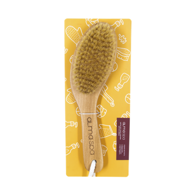 ALMASPA Щетка из щетины кабана для сухого массажа, 25 см