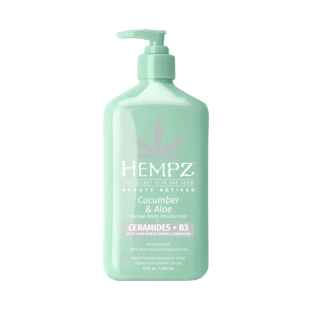 HEMPZ Cucumber & Aloe Herbal Body Moisturizer, 500 ml.