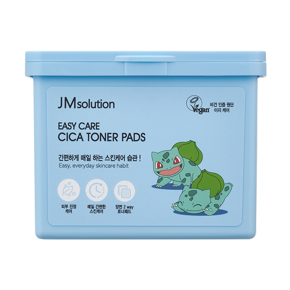 Тонер-пэды с центеллой  JMsolution Easy Care Cica Toner Pads Pokemon