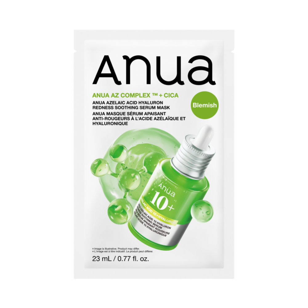 ANUA Azelaic Acid Hyaluron Redness Soothing Serum Mask, 23 ml.