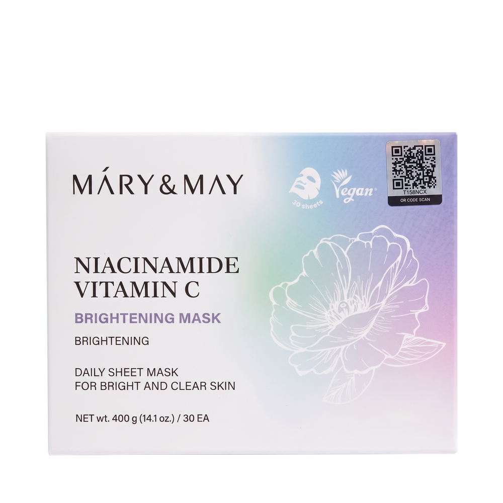 MARY&MAY Niacinamide Vitamin C Brightening Mask, (30 шт. в упаковке)