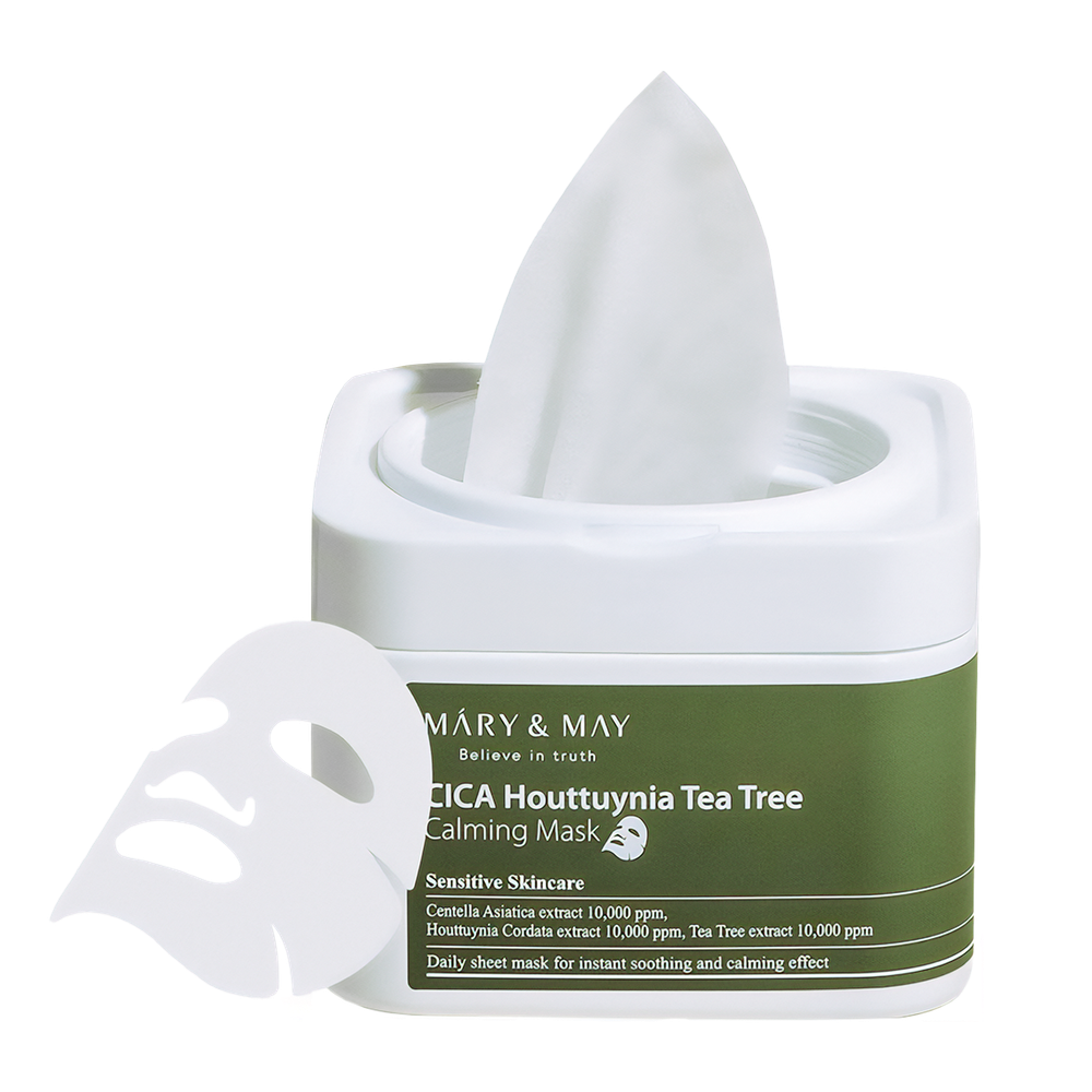 Набор масок с центеллой для чувствительной кожи Mary&May Cica Houttuynia Tea Tree Calming Mask