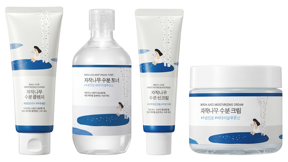 ROUND LAB Birch Juice Moisturizing набор из 4 средств