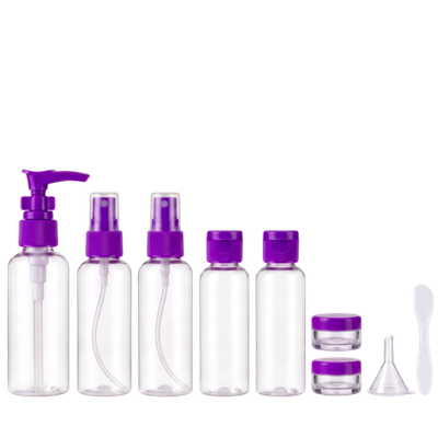 TRAVEL BOTTLING дорожный набор косметических емкостей, 7 шт. (Фиолетовый)