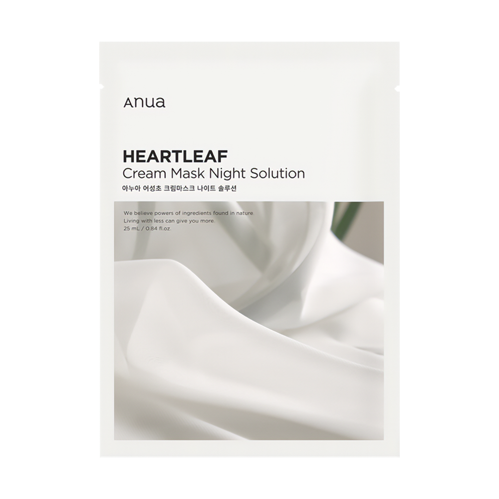 Барьерная тканевая крем-маска с хауттюйнией Anua Heartleaf Cream Mask Night Solution