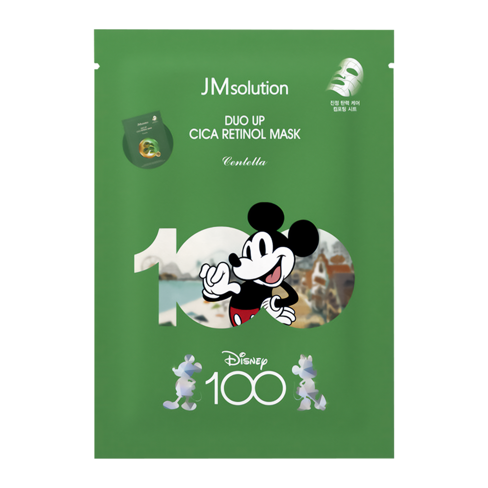 Восстанавливающая тканевая маска с центеллой и ретинолом JMsolution Mask Disney Duo Up Cica Retinol Centella