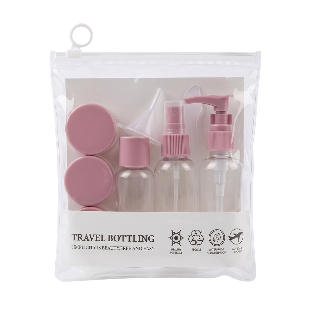 TRAVEL BOTTLING дорожный набор косметических емкостей, 6 шт. (Пыльно-розовый)