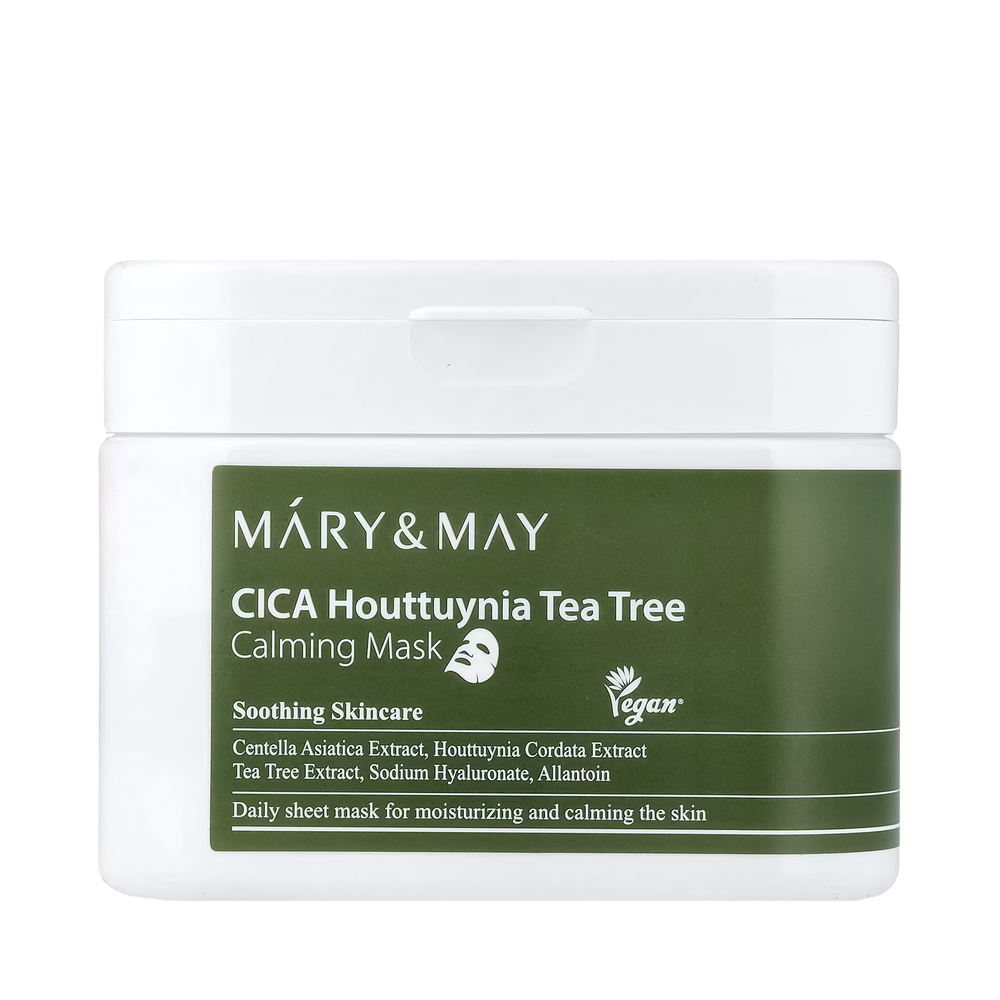 MARY&MAY Cica Houttuynia Tea Tree Calming Mask, (30 шт. в упаковке)