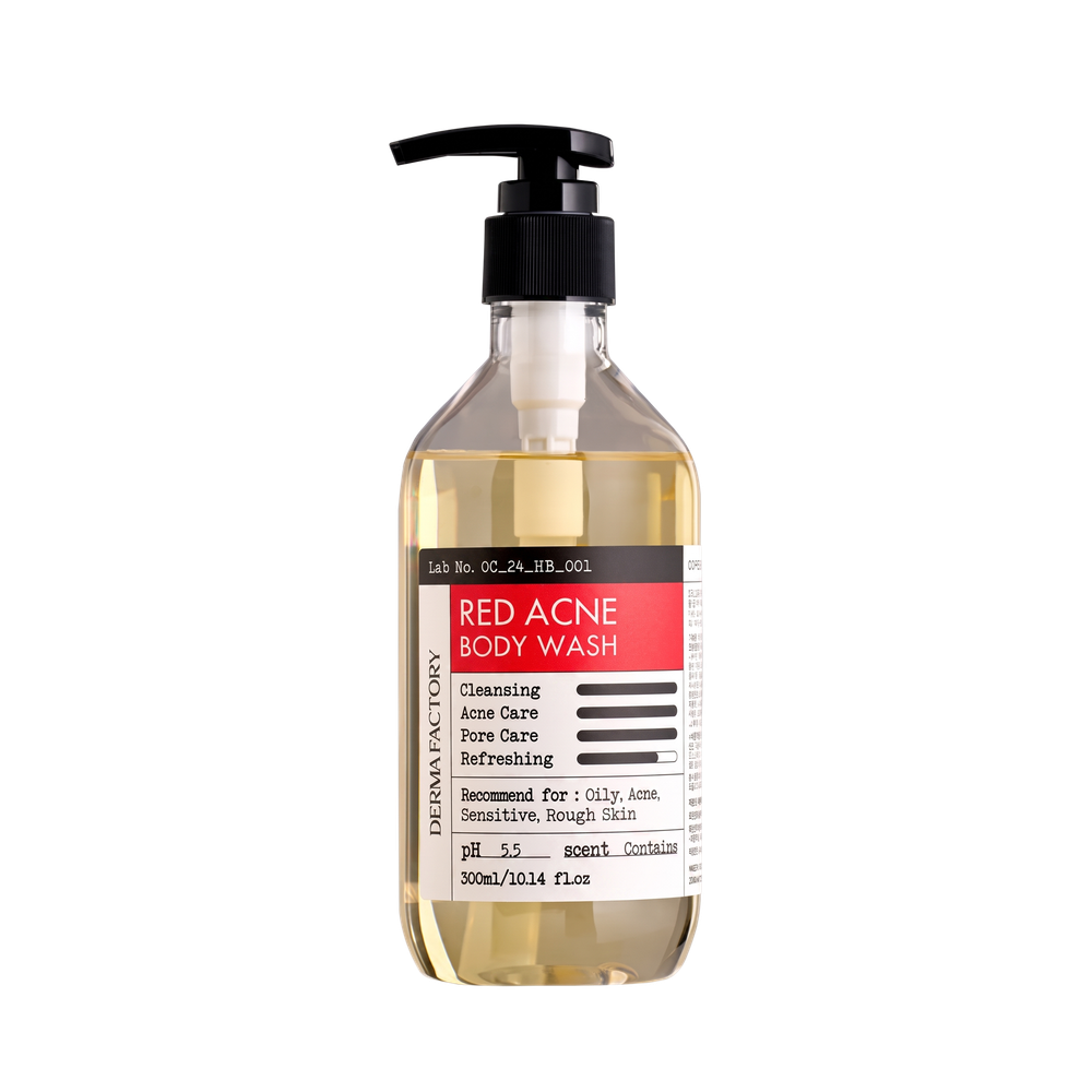 DERMA FACTORY Red Acne Body Wash, 300 ml.