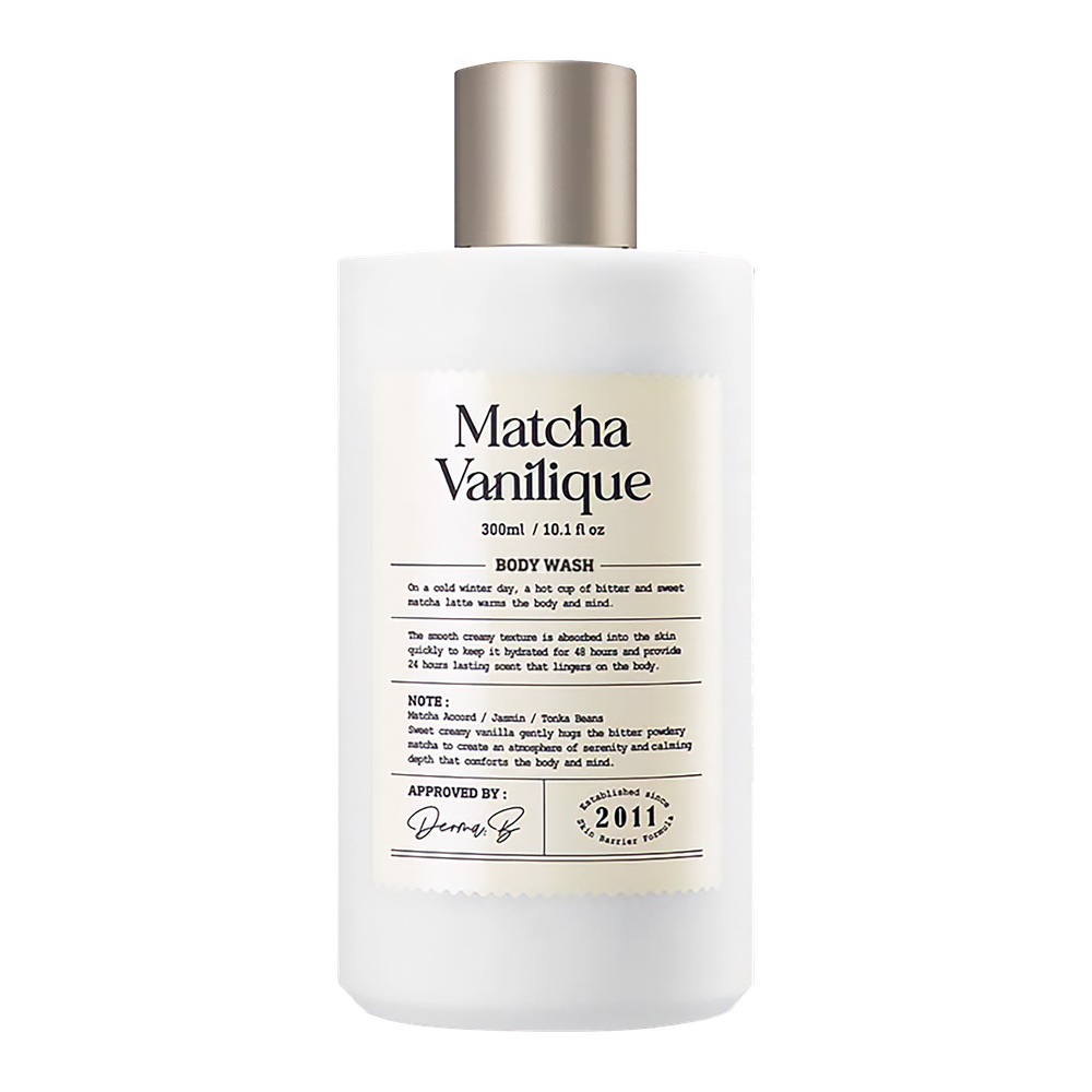 Ламеллярный парфюмированный гель для душа Derma:B Narrative Body Wash Matcha Vanilique