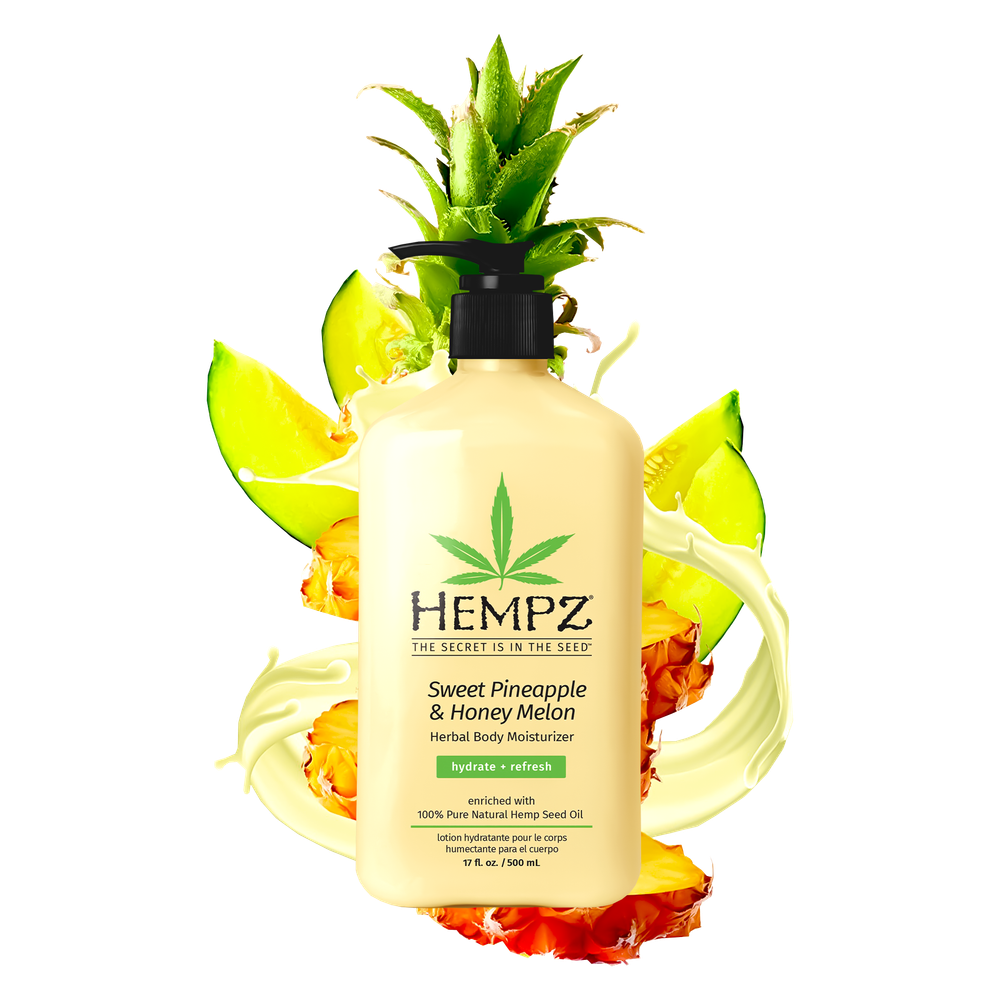 Молочко увлажняющее для тела, ананас и медовая дыня HEMPZ Sweet Pineapple & Honey Melon Moisturise