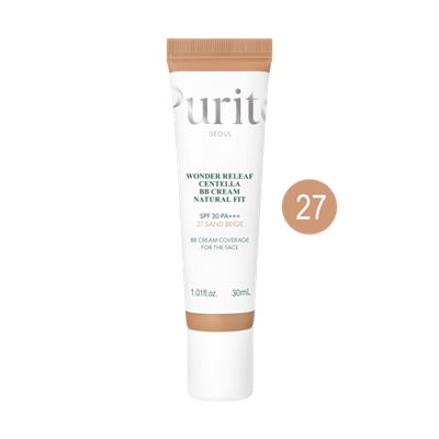 PURITO SEOUL Wonder Releaf Centella BB Cream Natural Fit SPF30 PA +++ 27 Sand Beige, 30 ml.