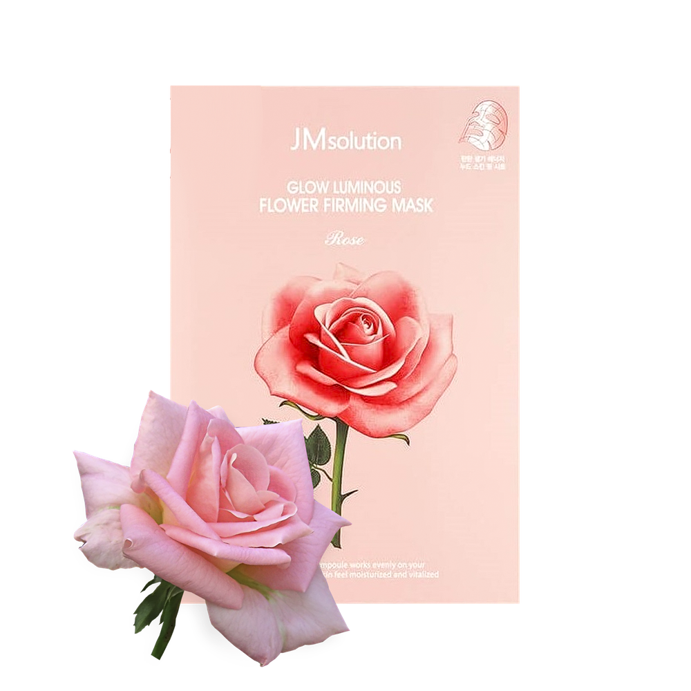 Тканевая маска с экстрактом дамасской розы JMsolution Glow Flower Firming Mask Rose