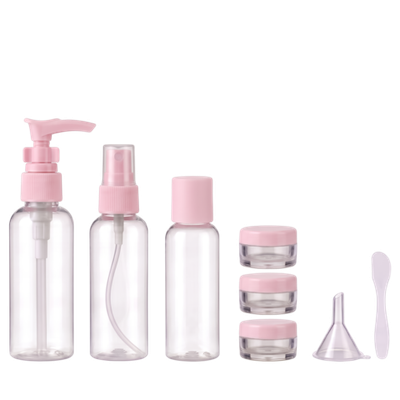 TRAVEL BOTTLING дорожный набор косметических емкостей, 6 шт. (Розовый)