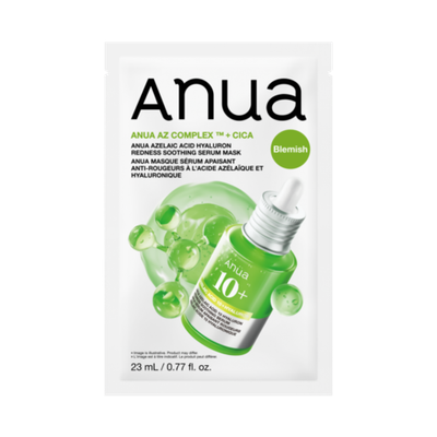ANUA Azelaic Acid Hyaluron Redness Soothing Serum Mask, 23 ml.