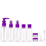 TRAVEL BOTTLING дорожный набор косметических емкостей, 7 шт. (Фиолетовый)