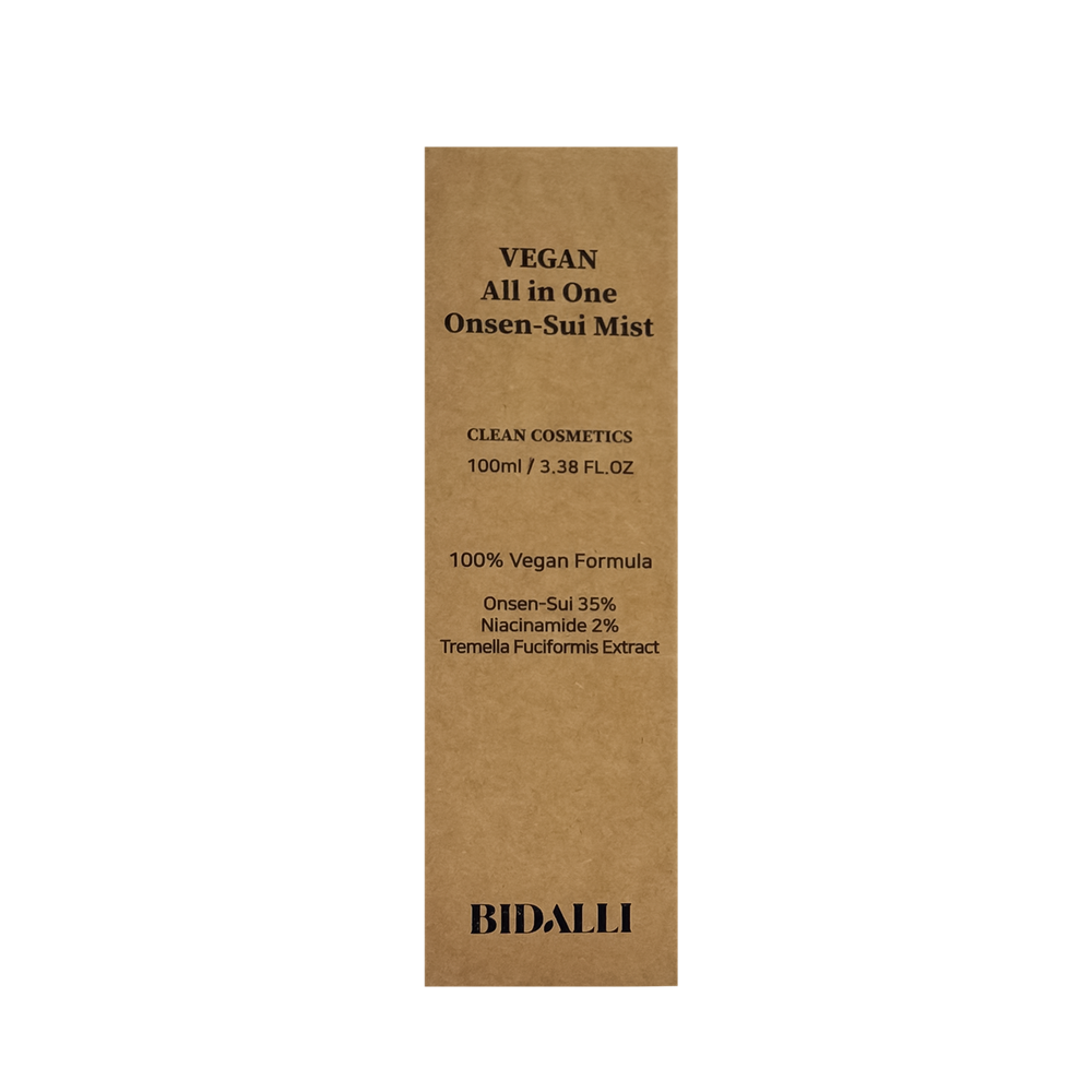 BIDALLI Vegan All in One Onsen-Sui Mist, 100 ml.
