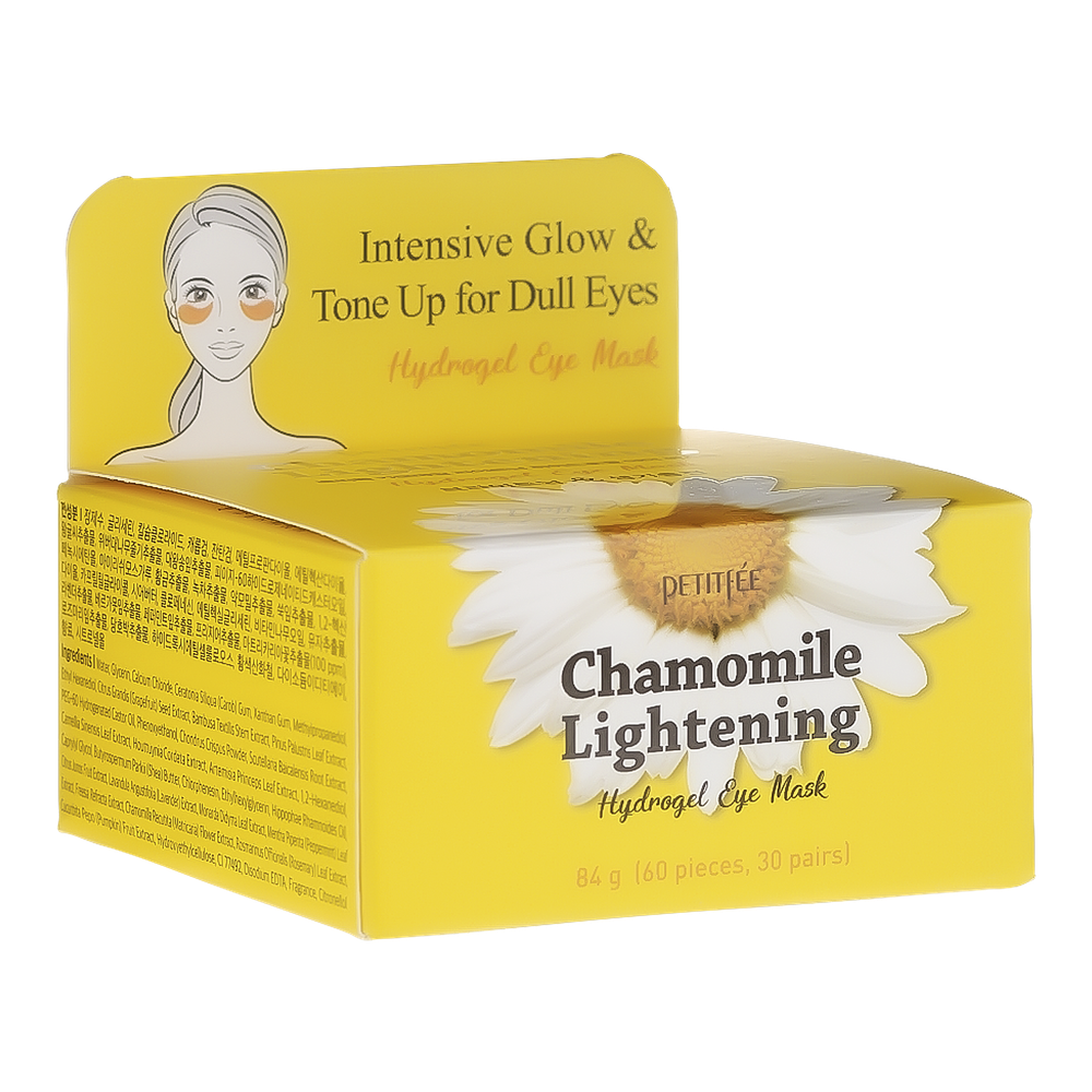 Патчи против темных кругов с экстрактом ромашки Petitfee Chamomile Lightening Hydrogel Eye Mask 3 отзыва