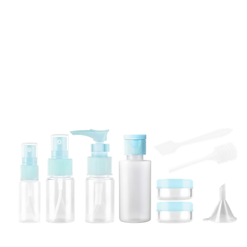 Дорожный набор ёмкостей для косметических средств (голубой)