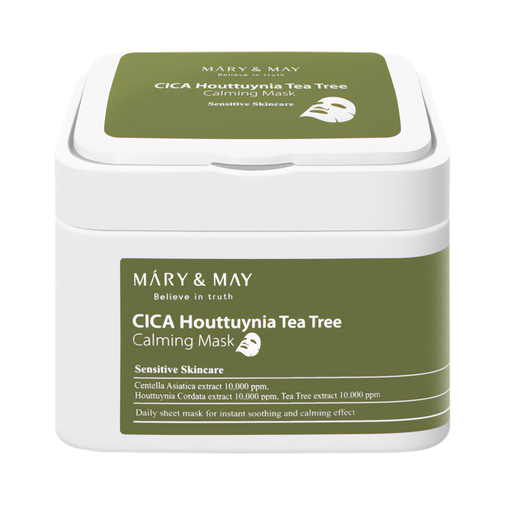 Набор масок с центеллой для чувствительной кожи Mary&May Cica Houttuynia Tea Tree Calming Mask