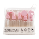 TRAVEL BOTTLING дорожный набор косметических емкостей, 7 шт. (Розовый)