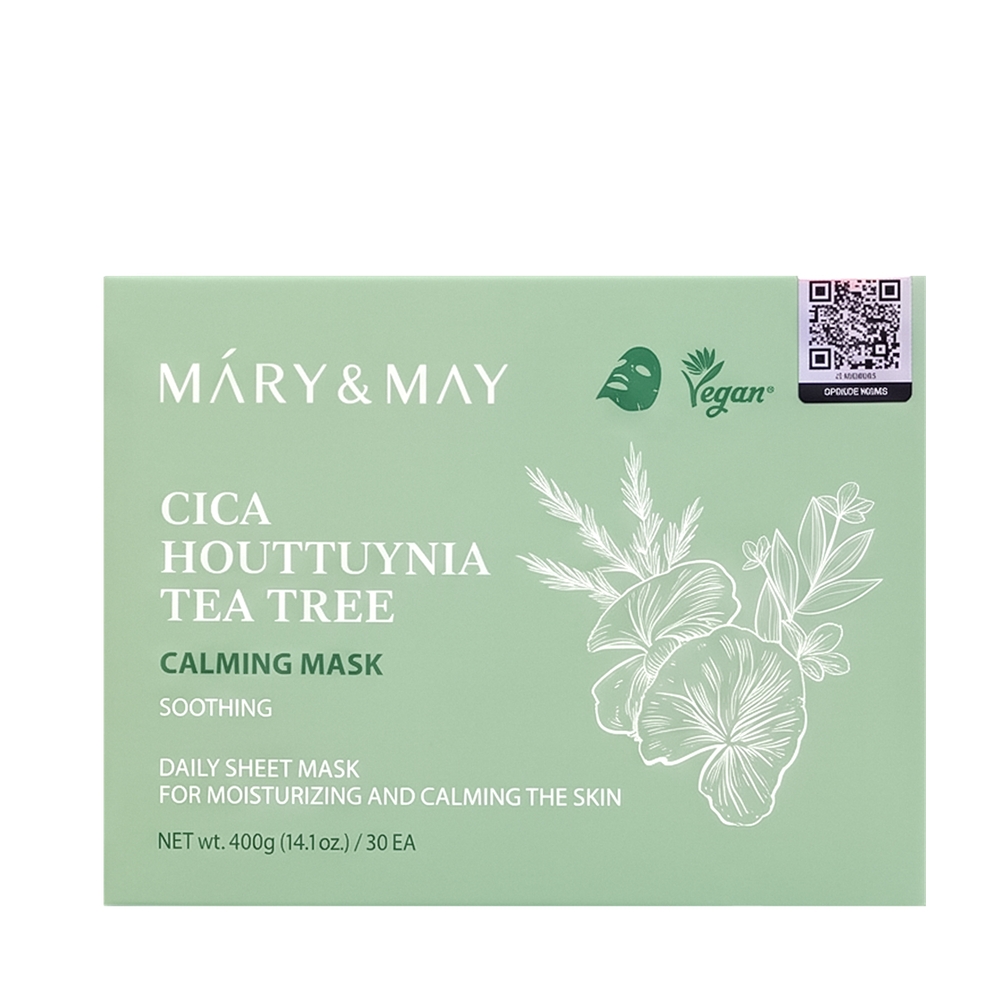 MARY&MAY Cica Houttuynia Tea Tree Calming Mask, (30 шт. в упаковке)