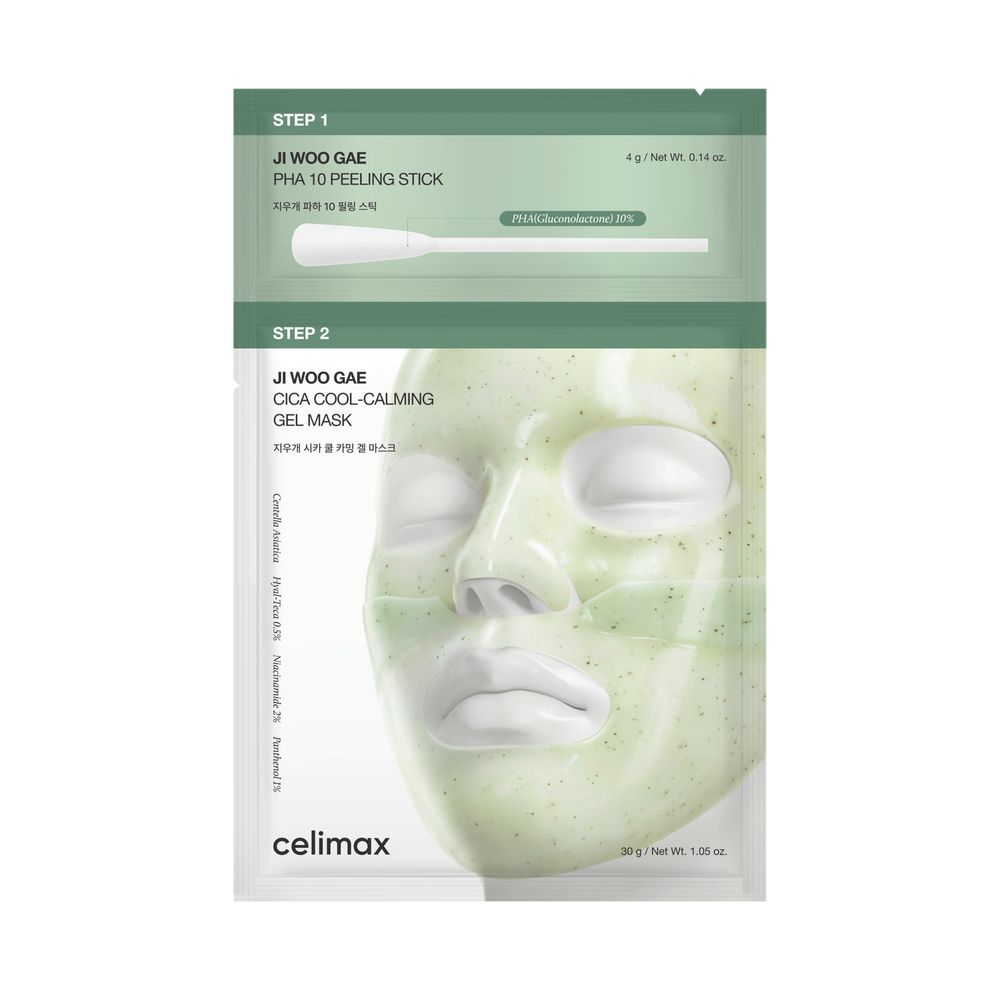 CELIMAX Ji Woo Gae PHA 10 Peeling Stick + Cica Cool-Calming Gel Mask, 30 g.