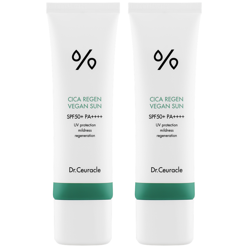 Dr.Ceuracle Cica Regen Vegan Sun SPF 50+ PA++++ Duo Set (набор из двух тюбиков)