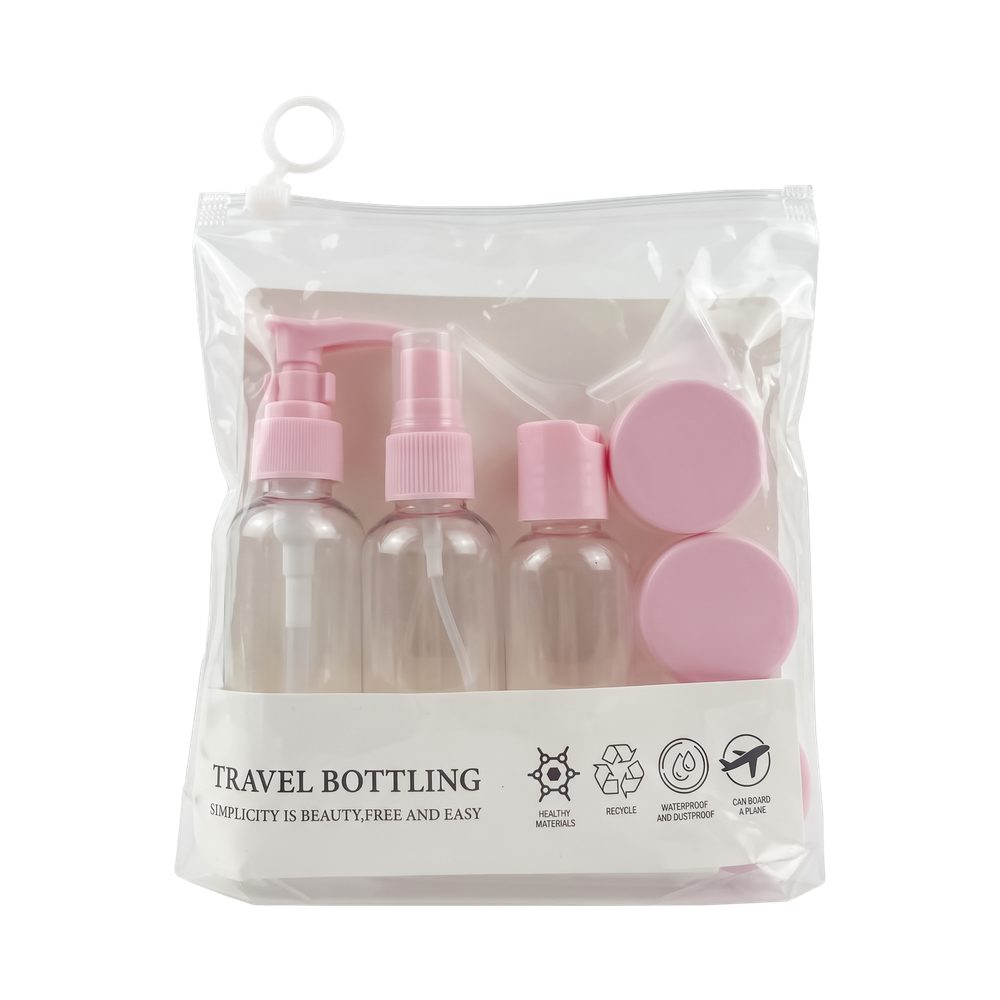 TRAVEL BOTTLING дорожный набор косметических емкостей, 6 шт. (Розовый)