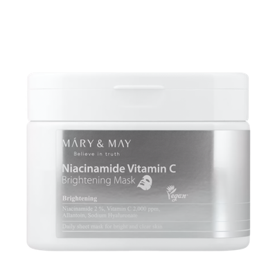MARY&MAY Niacinamide Vitamin C Brightening Mask, (30 шт. в упаковке)
