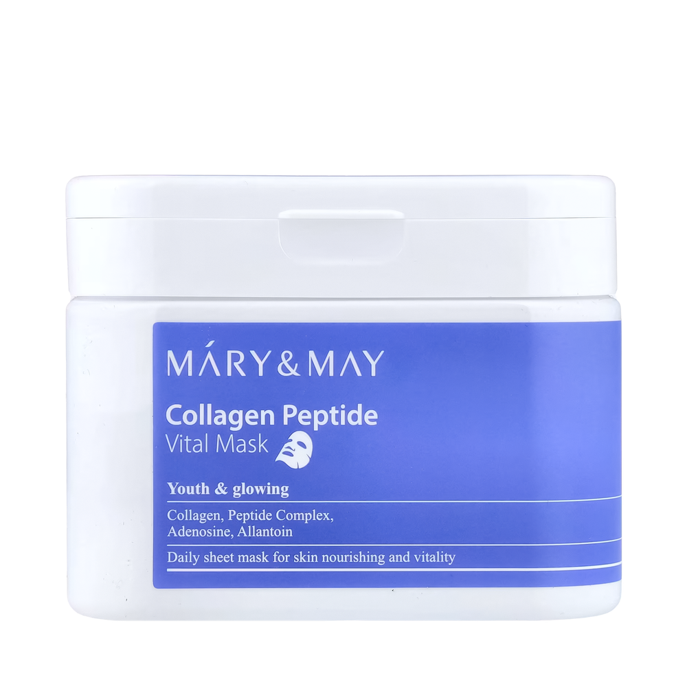 MARY&MAY Collagen Peptide Vital Mask, (30 шт. в упаковке)