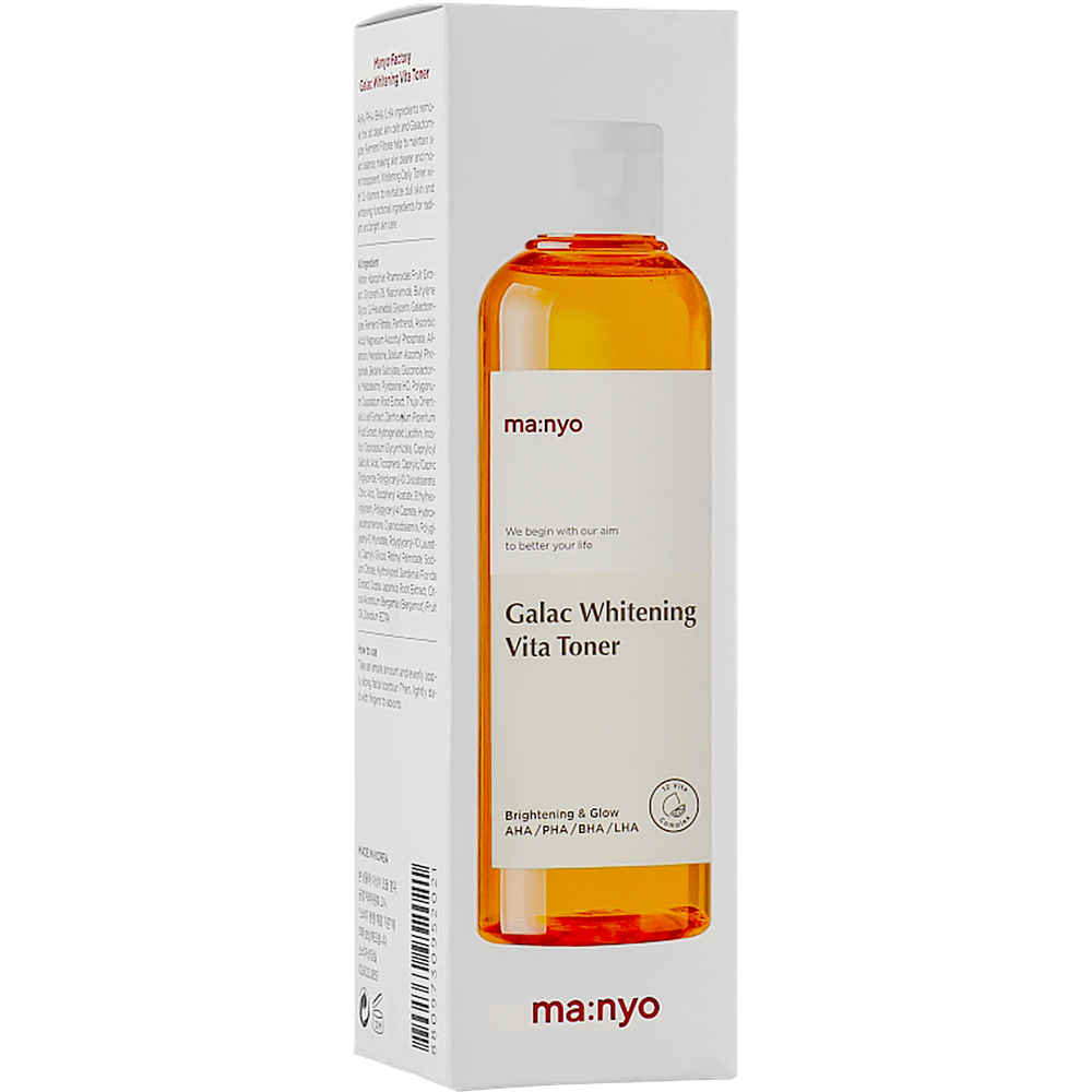 Мультивитаминный тоник для тусклой кожи Manyo Galac Whitening Vita Toner